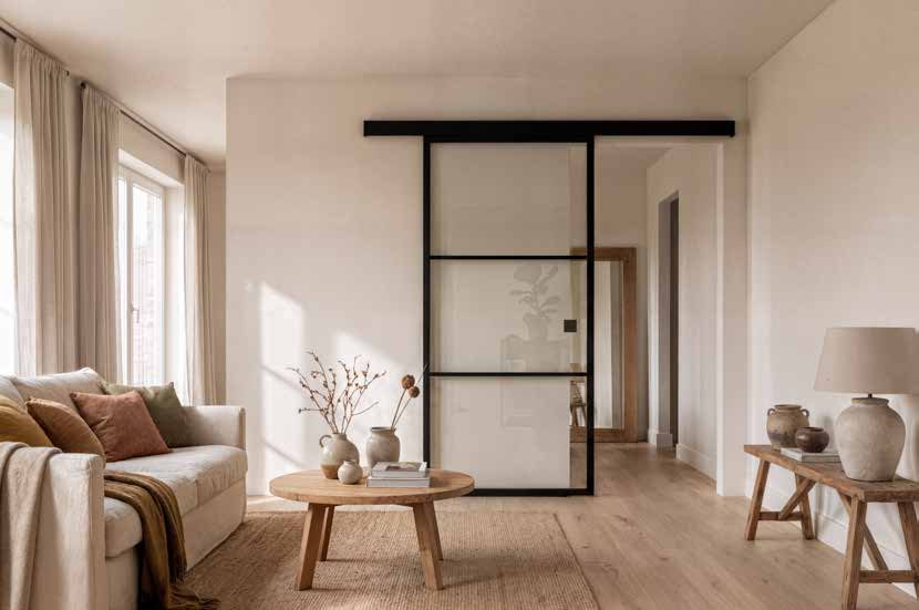 Loft-Schiebetür im Wohnzimmer